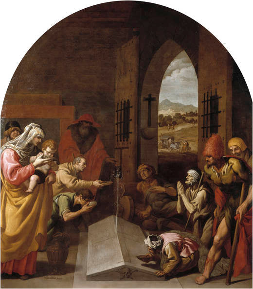 La source miraculeuse du tombeau de saint Bruno - Vincenzo Carducci image 1 reproduction artisanale de tableau