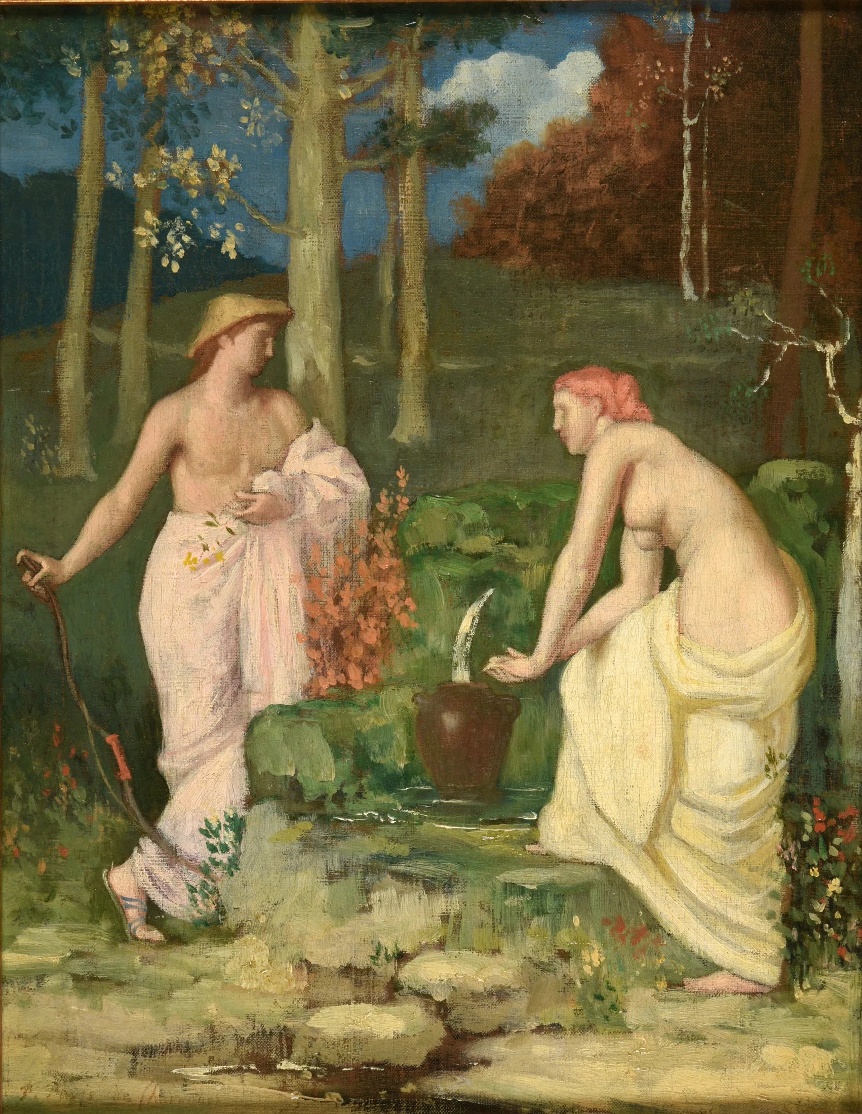 La Source - Pierre Puvis de Chavannes image 1 copie peinte à la main à l’huile