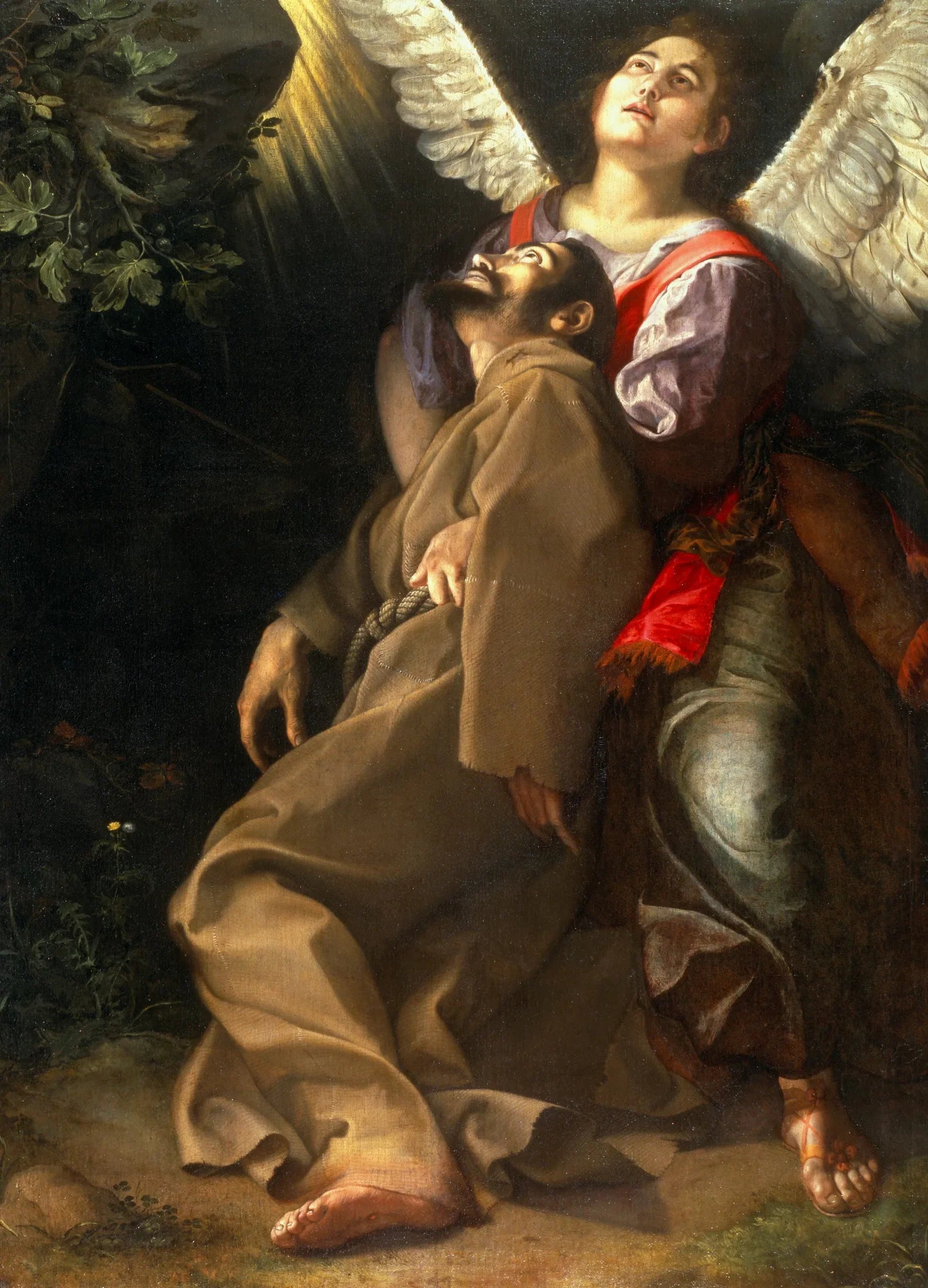 La stigmatisation de saint François - Orazio Gentileschi image 1 reproduction de peinture à l’huile