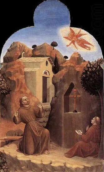 La stigmatisation de saint François - Stefano di Giovanni (Sassetta) image 1 reproduction de peinture à l’huile