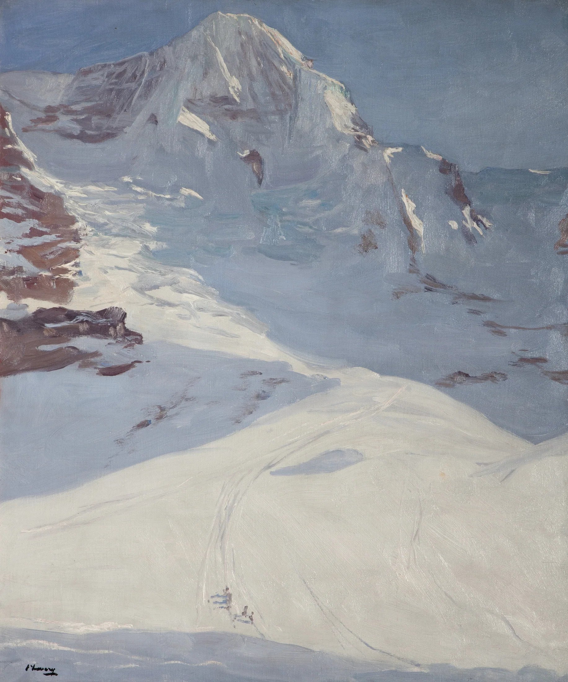 La Suisse en hiver (Le Moine) - John Lavery image 1 reproduction d’œuvre d’art à l’huile