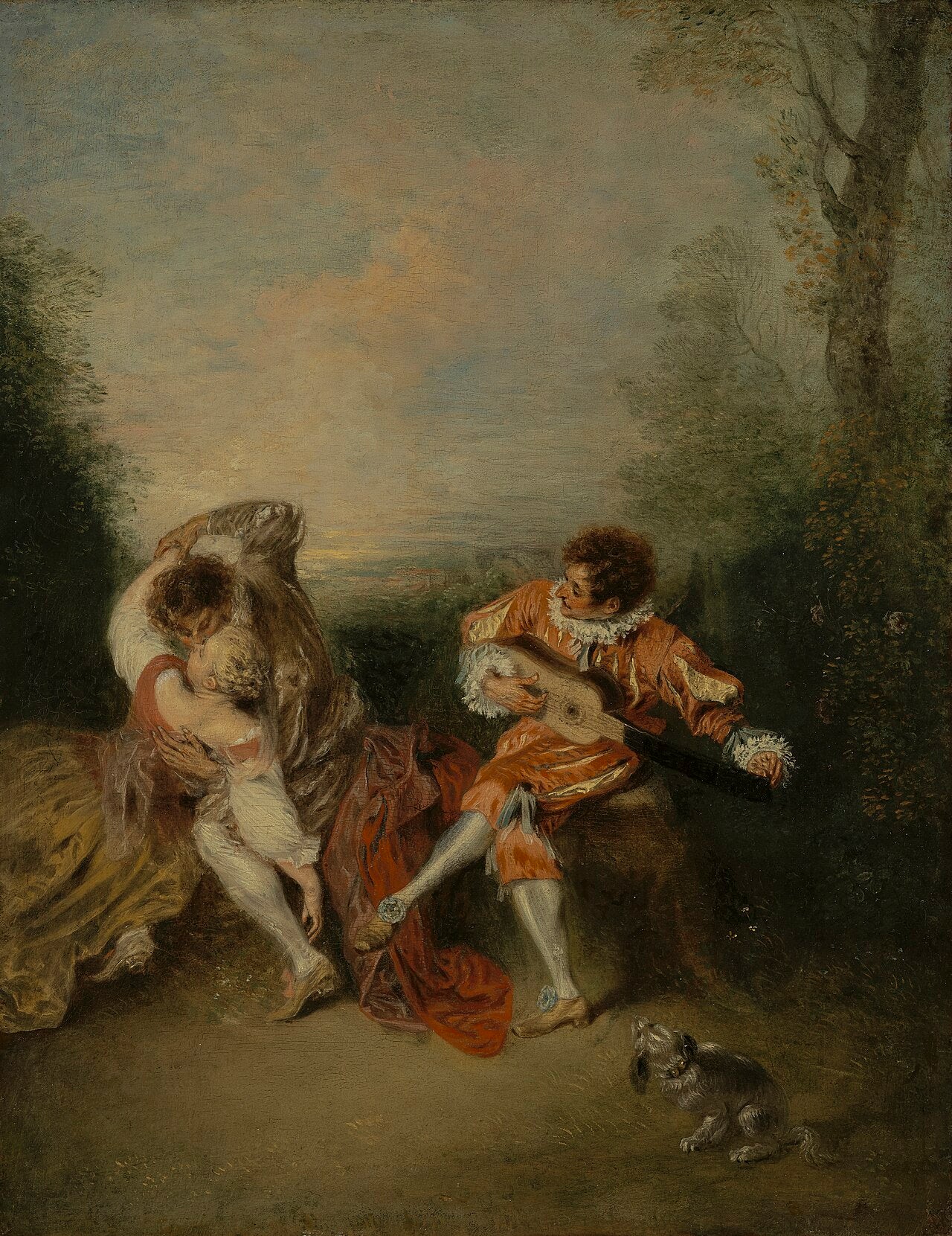 La Surprise - Antoine Watteau image 1 copie peinte à la main à l’huile