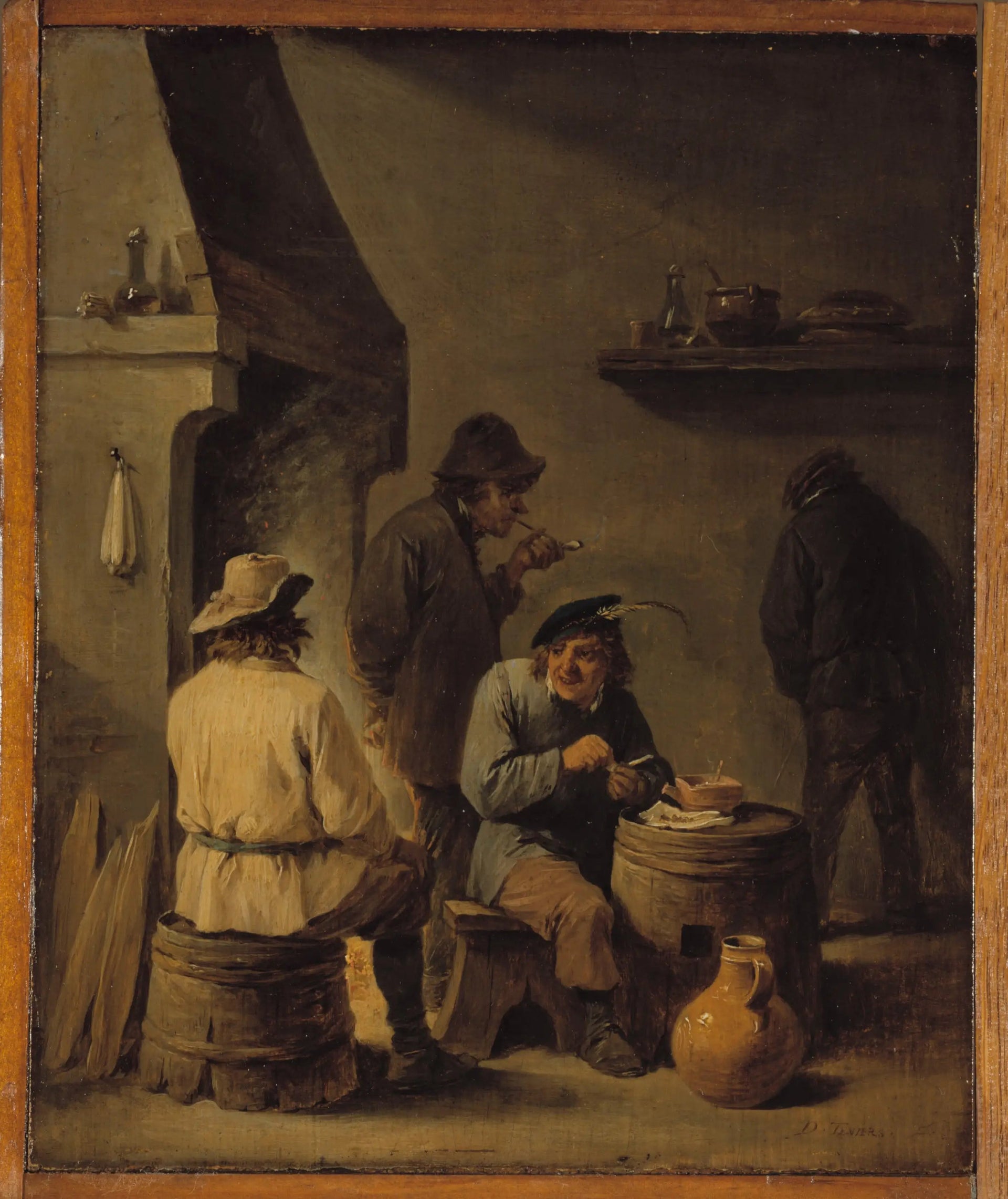 La tabagie - David Teniers le Jeune image 1 copie de tableau peinte à la main