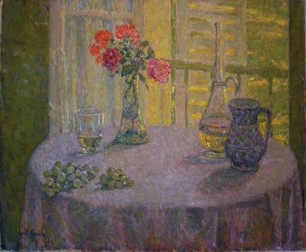 La Table au Bouquet d'œillets, Versailles - Henri Le Sidaner image 1 reproduction réalisée par Alpha Reproduction