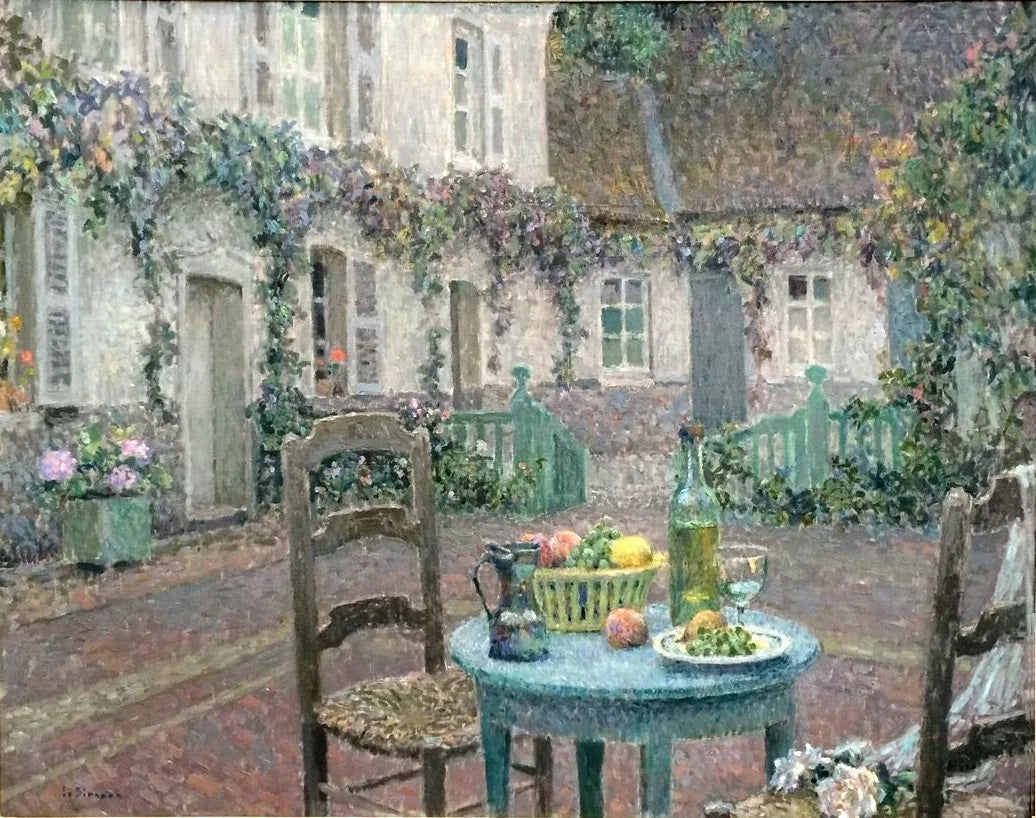 La table bleue - Henri Le Sidaner image 1 tableau peint à l’huile sur toile