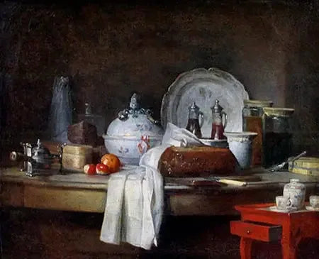La table d'office - Jean Siméon Chardin image 1 copie de tableau peinte à la main