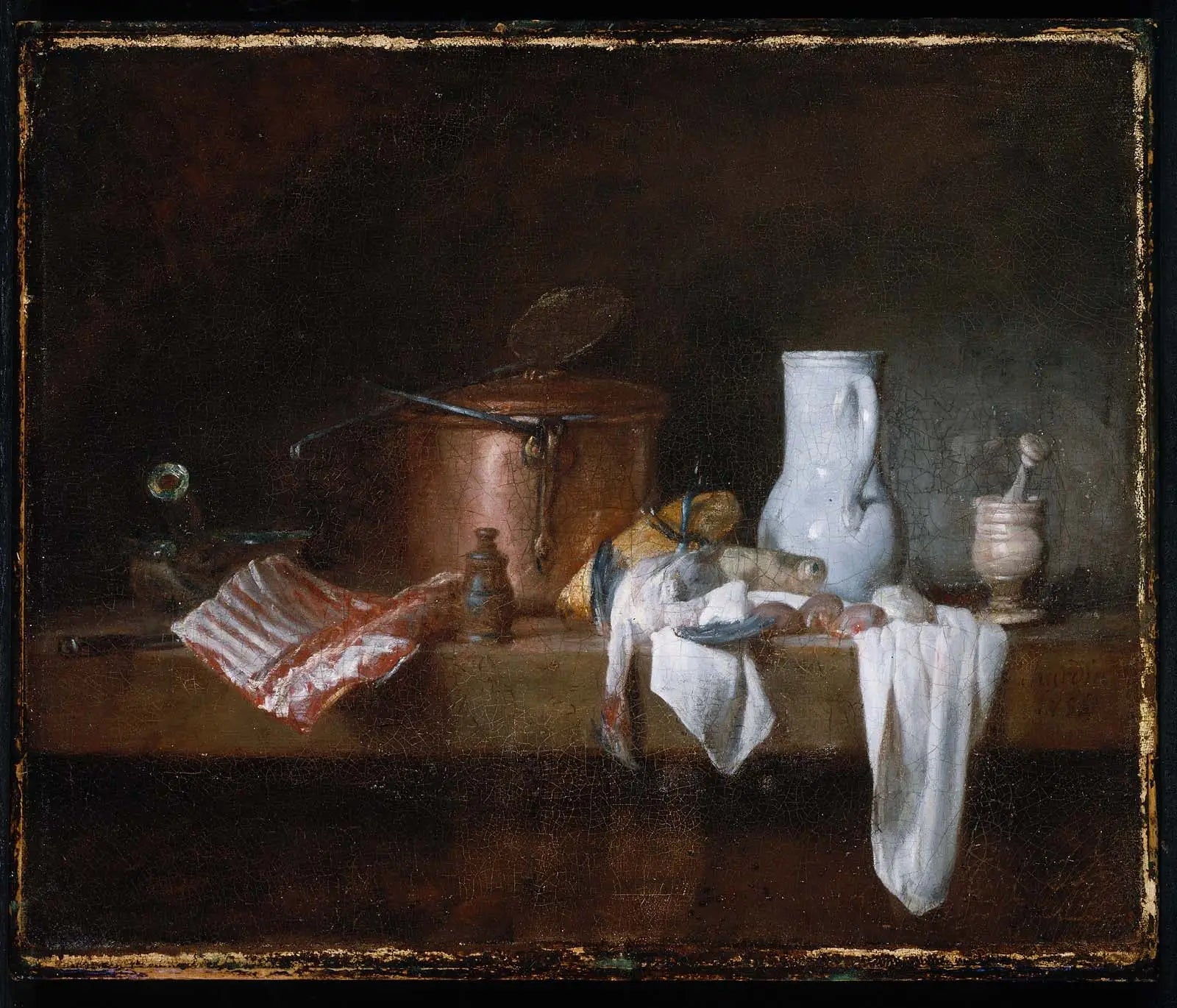 La Table de cuisine - Jean Siméon Chardin image 1 reproduction d’œuvre d’art à l’huile