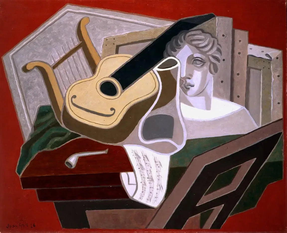 La table du musicien - Juan Gris image 1 reproduction de peinture à l’huile