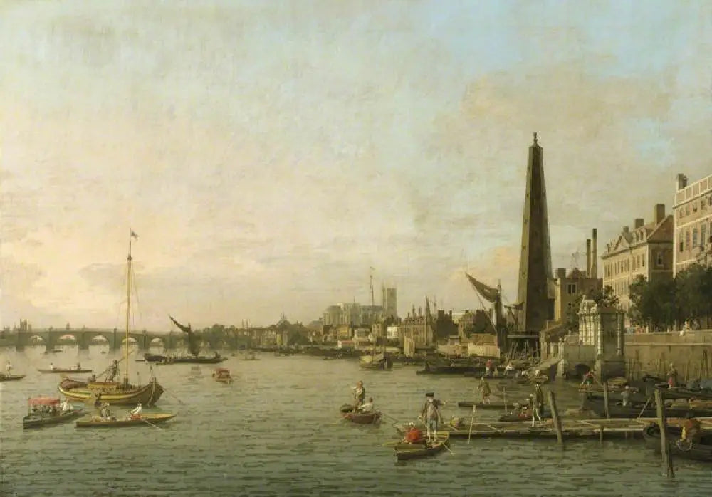 La Tamise à Westminster - Canaletto image 1 reproduction réalisée par Alpha Reproduction