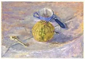 La tasse bleue - Pierre Bonnard image 1 copie peinte à la main à l’huile