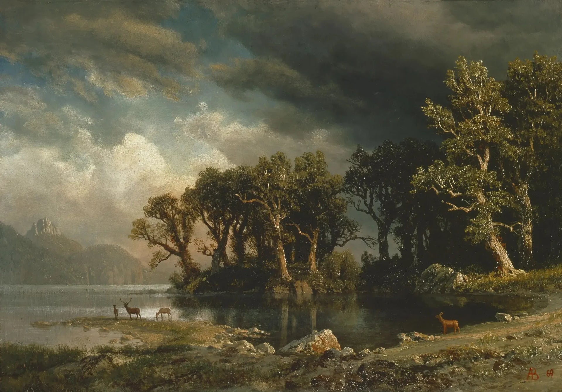 La tempête à venir - Albert Bierstadt image 1 tableau peint à l’huile sur toile