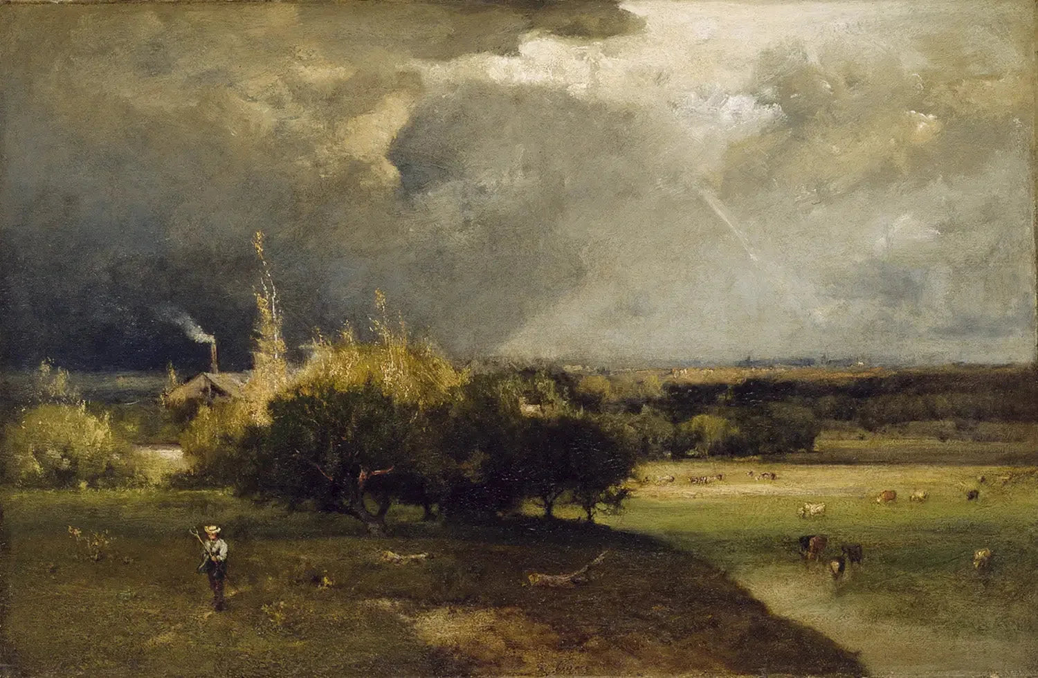 La tempête à venir - George Inness image 1 reproduction artisanale de tableau