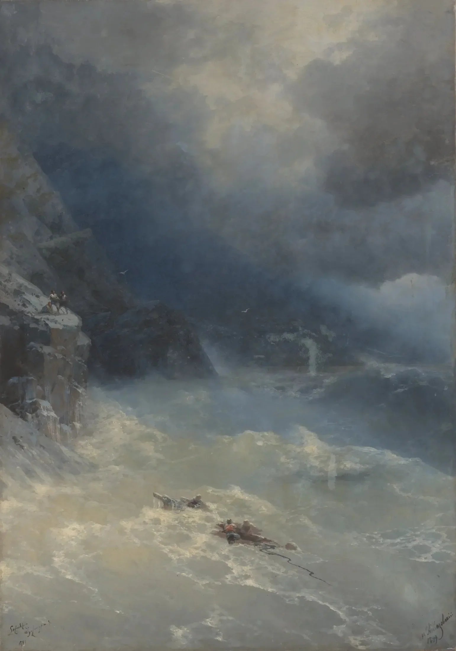 La tempête au cap Aya - Ivan Aïvazovski image 1 reproduction d’œuvre d’art à l’huile