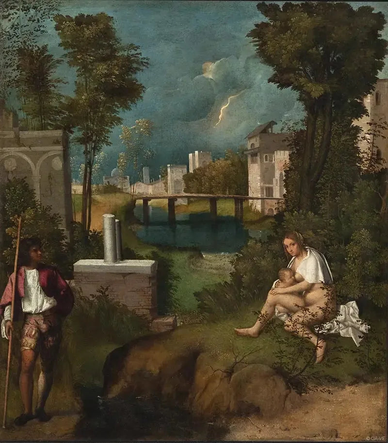 La Tempête - Giorgione image 1 copie de tableau peinte à la main