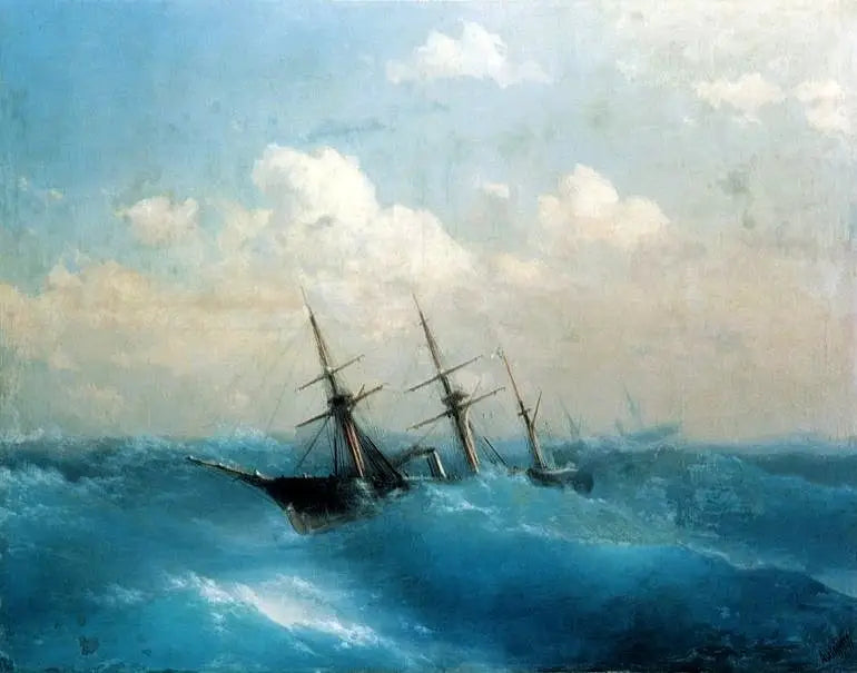 La tempête - Ivan Aïvazovski image 1 copie peinte à la main à l’huile