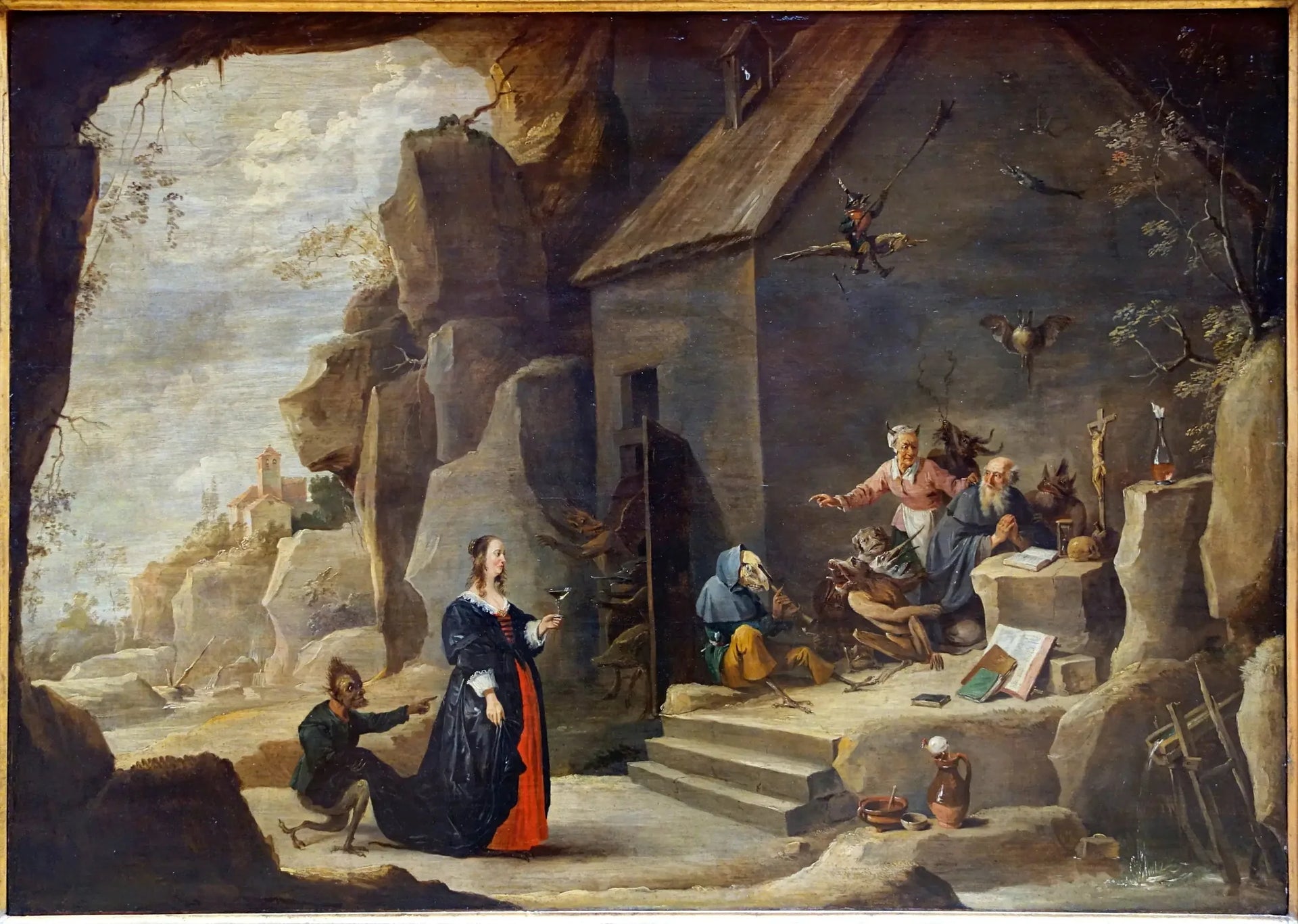 La Tentation de saint Antoine - David Teniers le Jeune image 1 copie de tableau peinte à la main