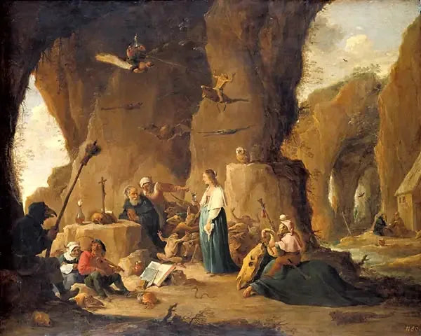 La Tentation de saint Antoine - David Teniers le Jeune image 1 tableau peint à l’huile sur toile