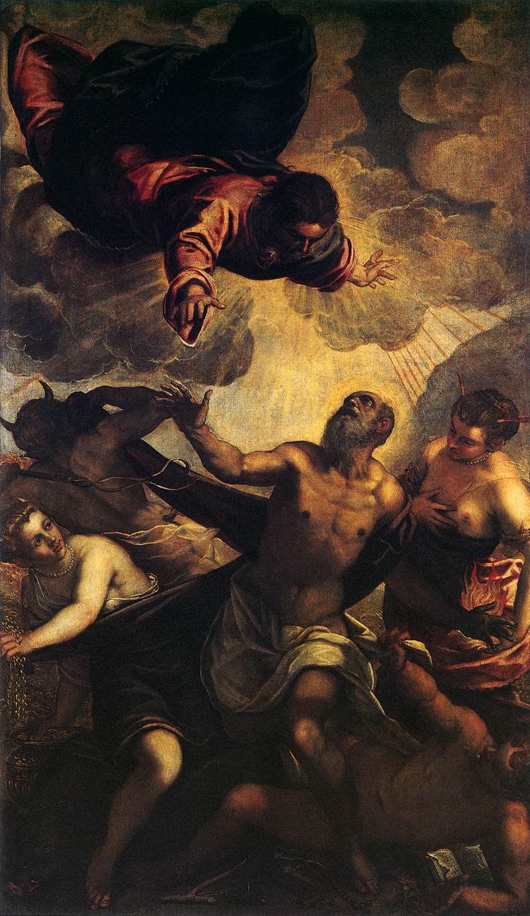 La Tentation de saint Antoine - Jacopo Tintoretto image 1 reproduction artisanale de tableau