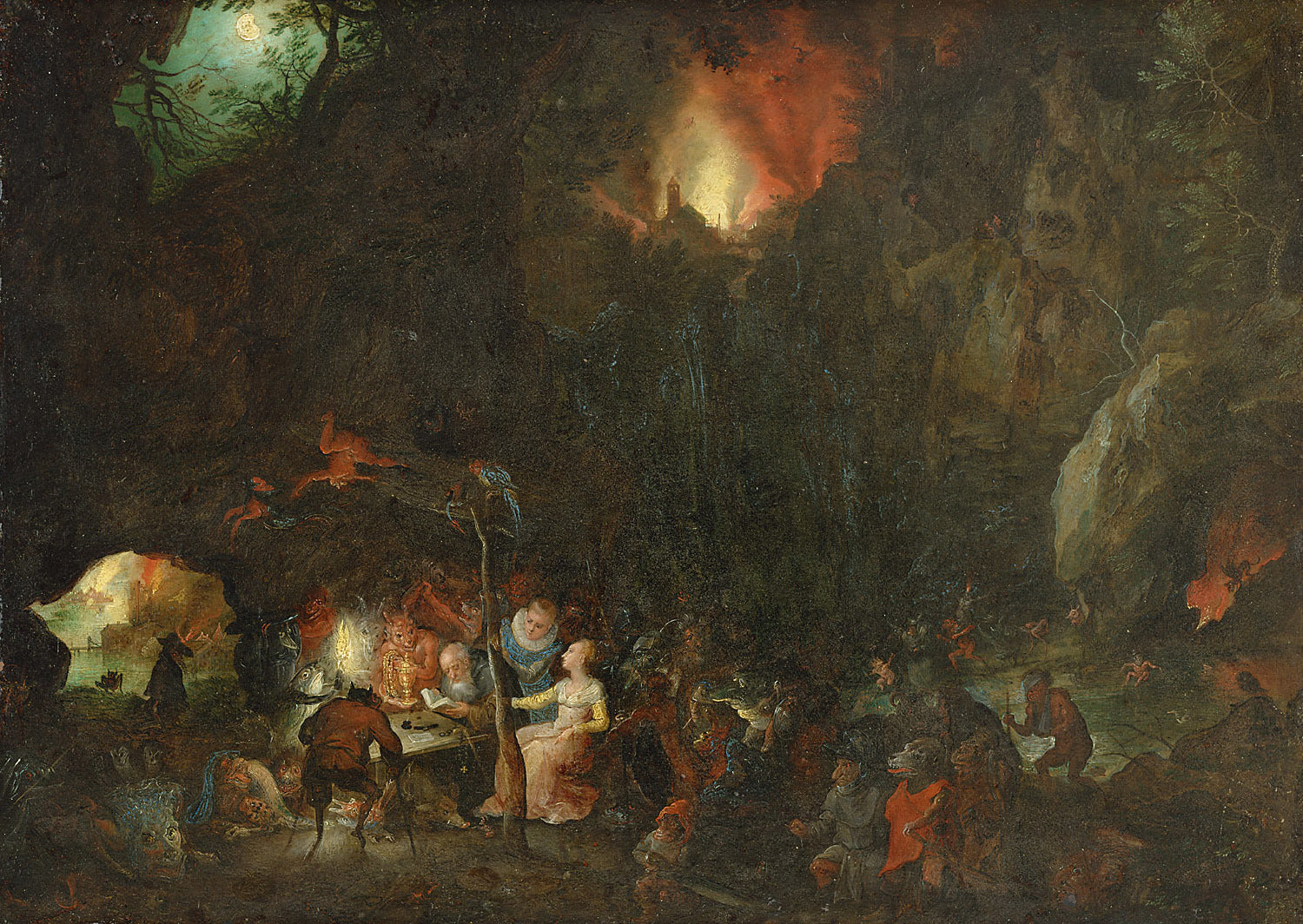 La tentation de saint Antoine - Jan Brueghel l'Ancien image 1 reproduction artisanale de tableau