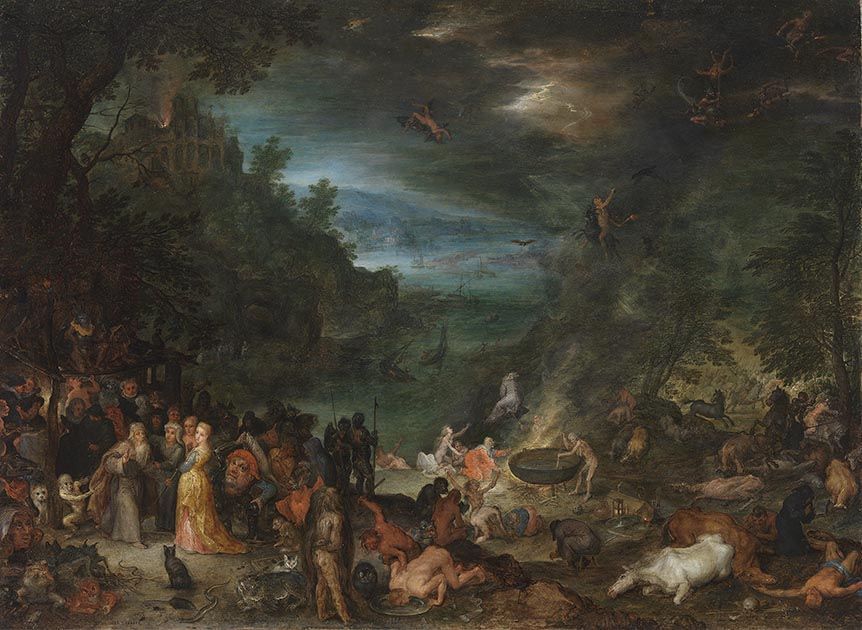 La tentation de saint Antoine - Jan Brueghel l'Ancien image 1 tableau peint à l’huile sur toile