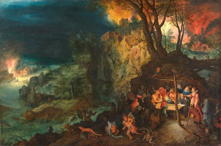 La tentation de saint Antoine l'abbé - Jan Brueghel le Jeune image 1 reproduction artisanale de tableau