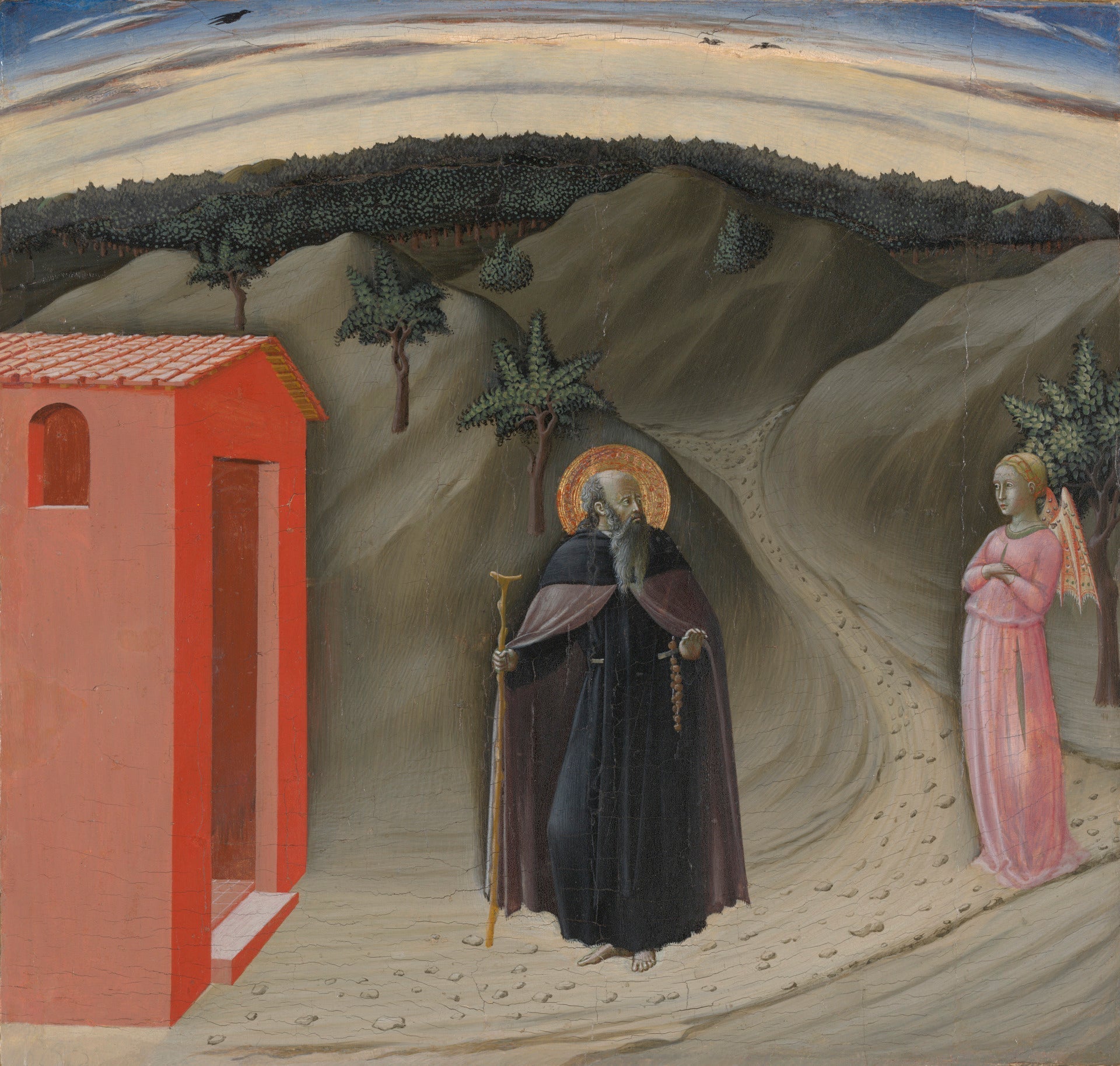 La tentation de saint Antoine l'abbé - Master of the Osservanza image 1 reproduction d’œuvre d’art à l’huile