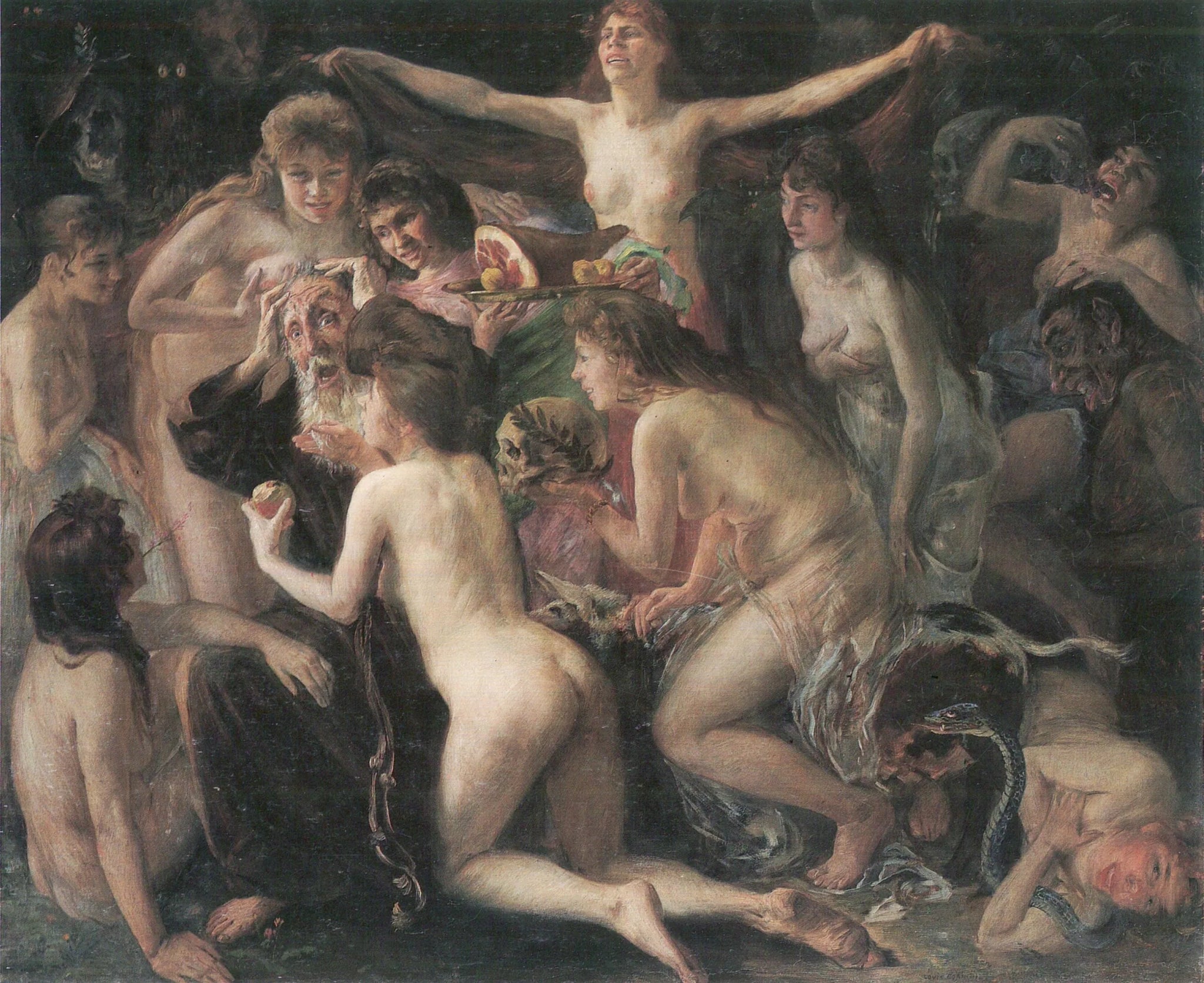 La tentation de saint Antoine - Lovis Corinth image 1 reproduction de peinture à l’huile