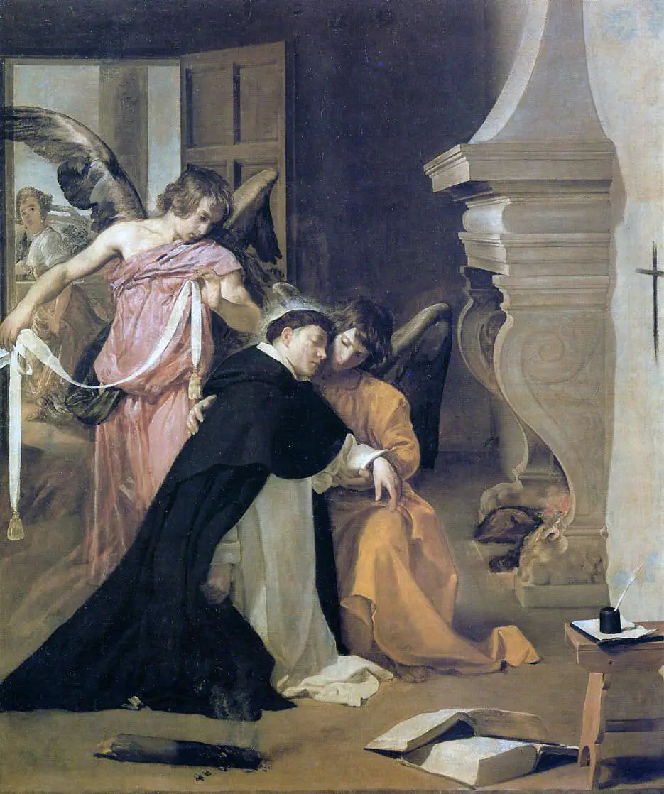 La Tentation de Saint Thomas d'Aquin - Diego Velázquez image 1 copie peinte à la main à l’huile