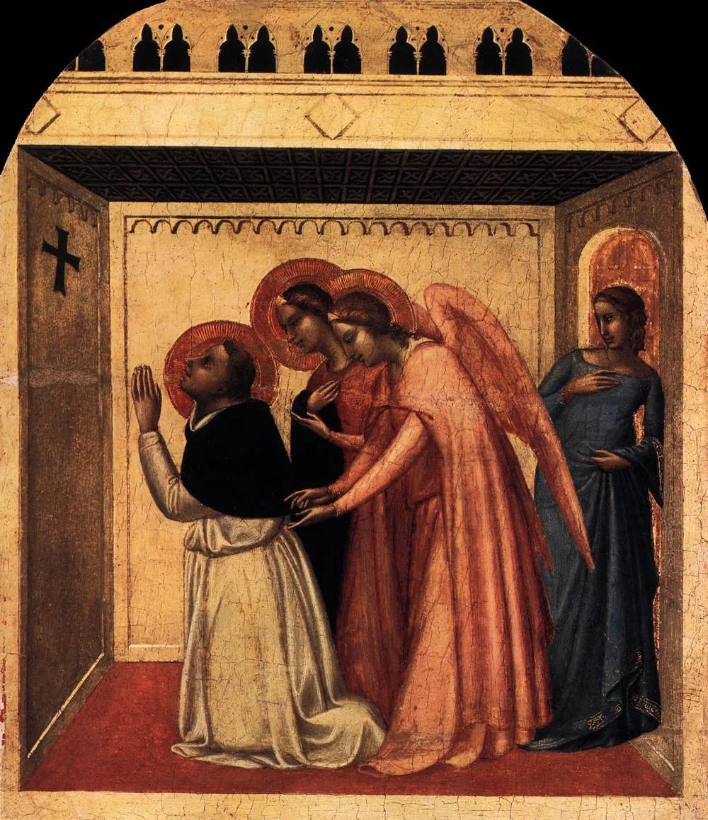 La tentation de Thomas d'Aquin - Bernardo Daddi image 1 tableau peint à l’huile sur toile