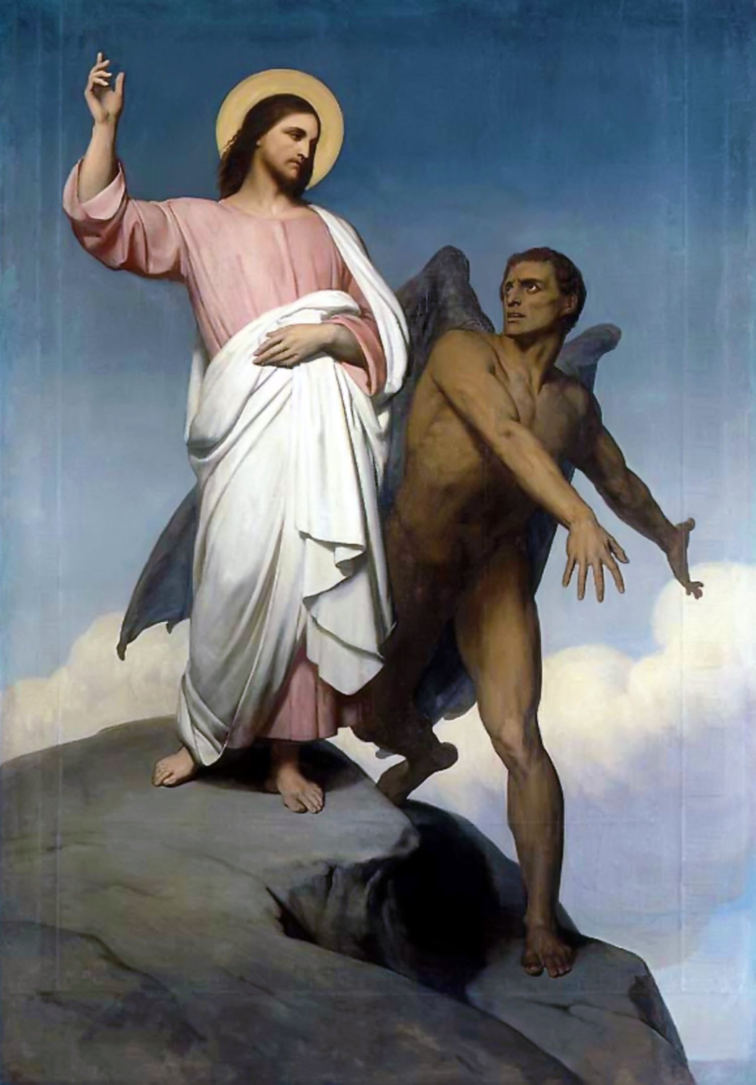 La Tentation du Christ - Ary Scheffer image 1 reproduction réalisée par Alpha Reproduction