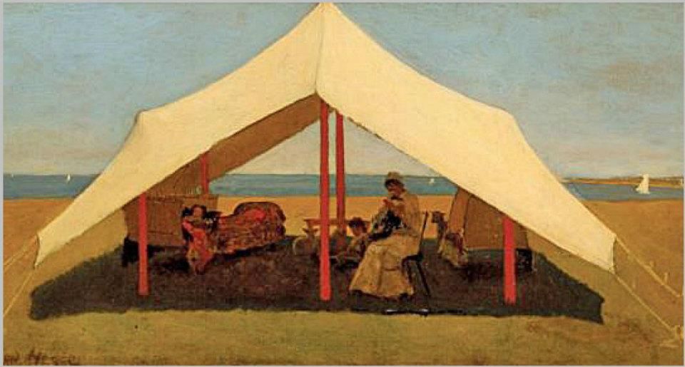 La tente - Winslow Homer image 1 copie peinte à la main à l’huile