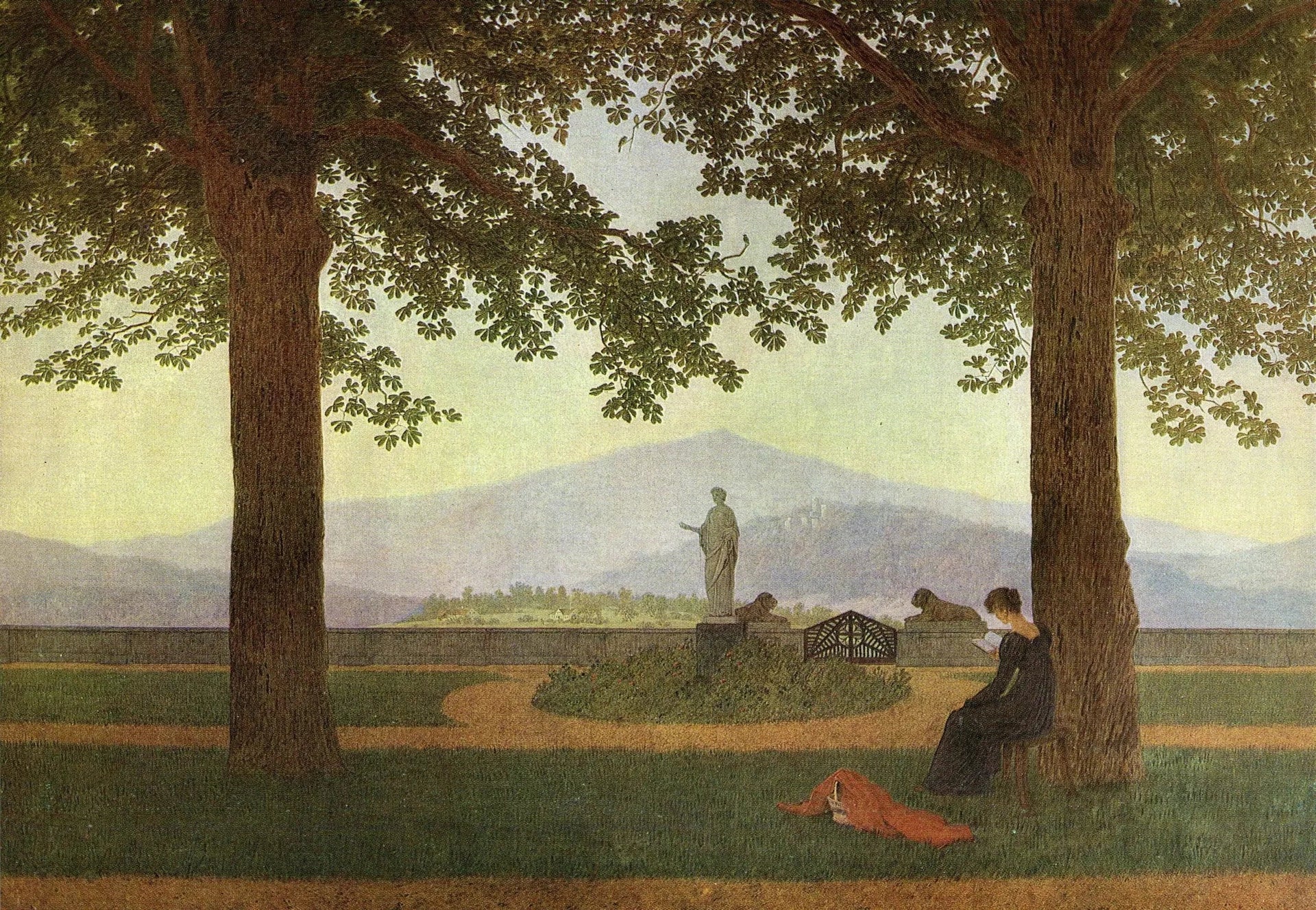 La Terrasse de Jardin - Caspar David Friedrich image 1 copie de tableau peinte à la main