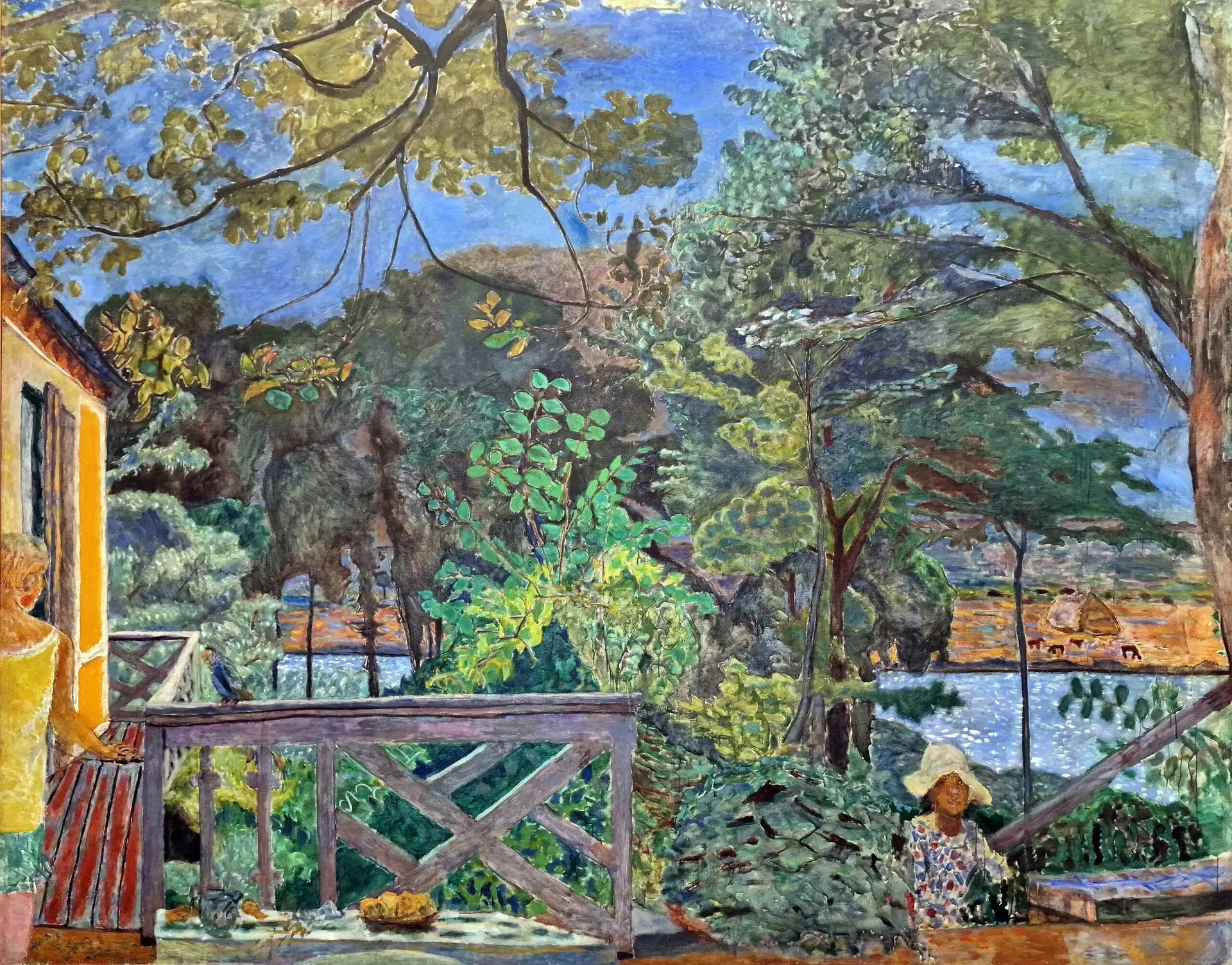 La terrasse de Vernon - Pierre Bonnard image 1 tableau peint à l’huile sur toile