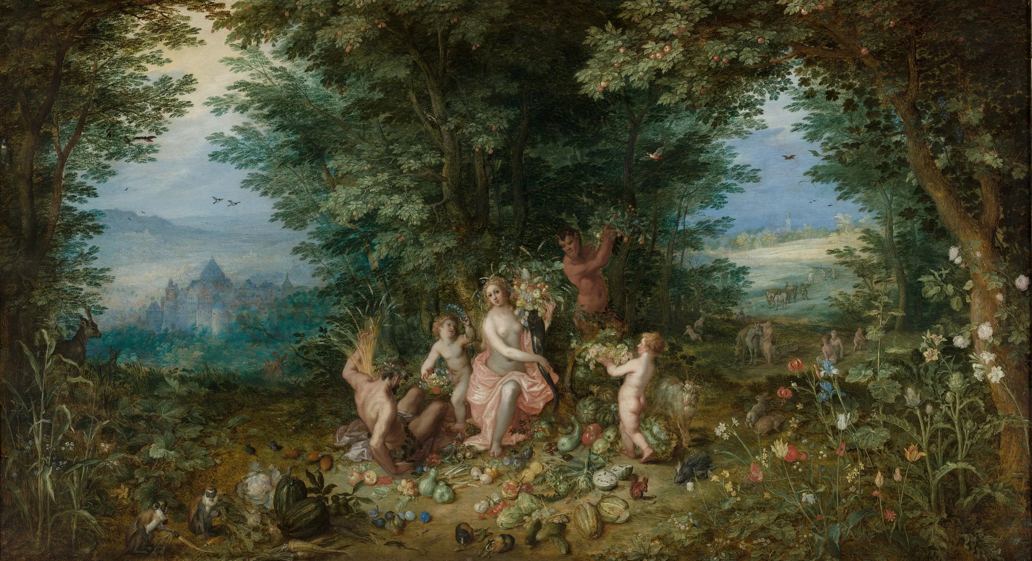 La Terre - Jan Brueghel l'Ancien image 1 reproduction artisanale de tableau