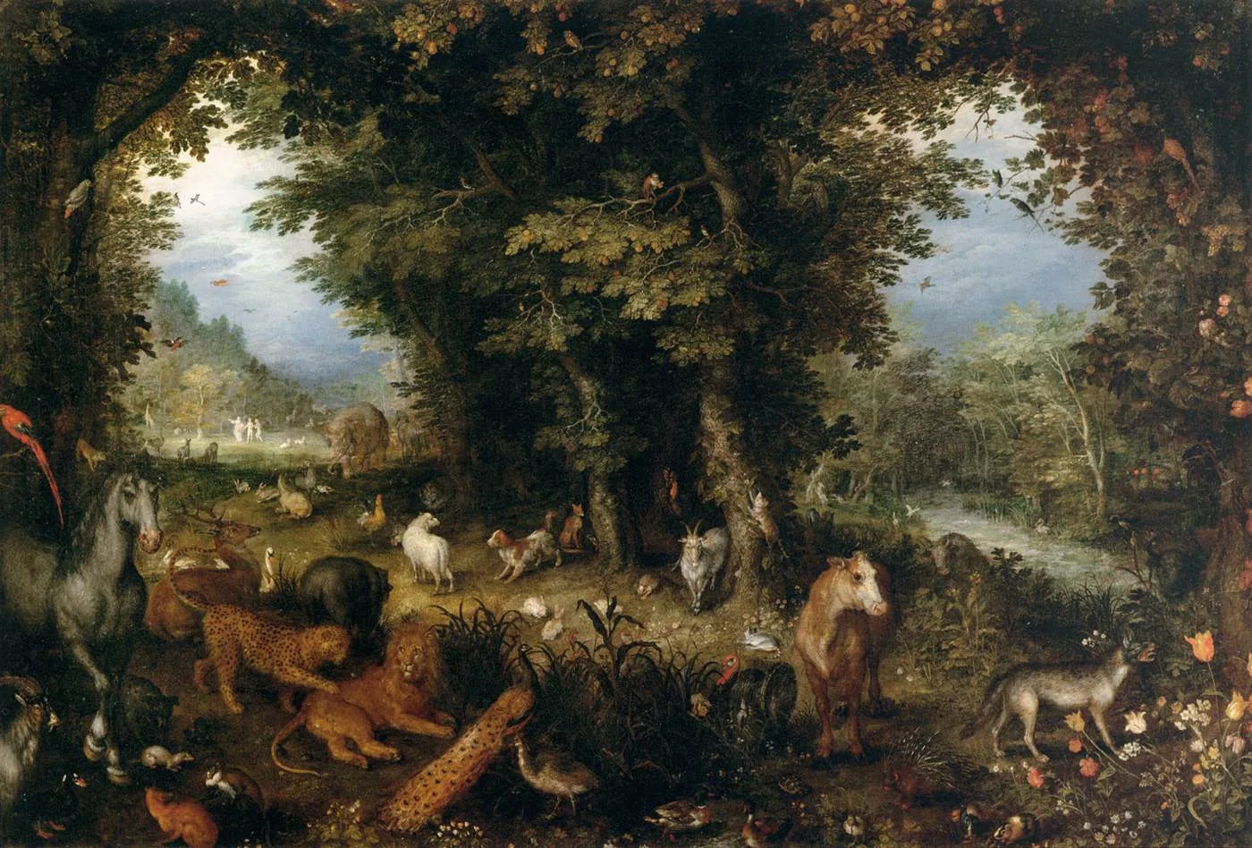 La Terre ou Le Paradis terrestre - Jan Brueghel l'Ancien image 1 reproduction réalisée par Alpha Reproduction