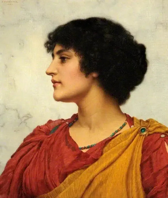 La tête d'une fille italienne - John William Godward image 1 reproduction artisanale de tableau