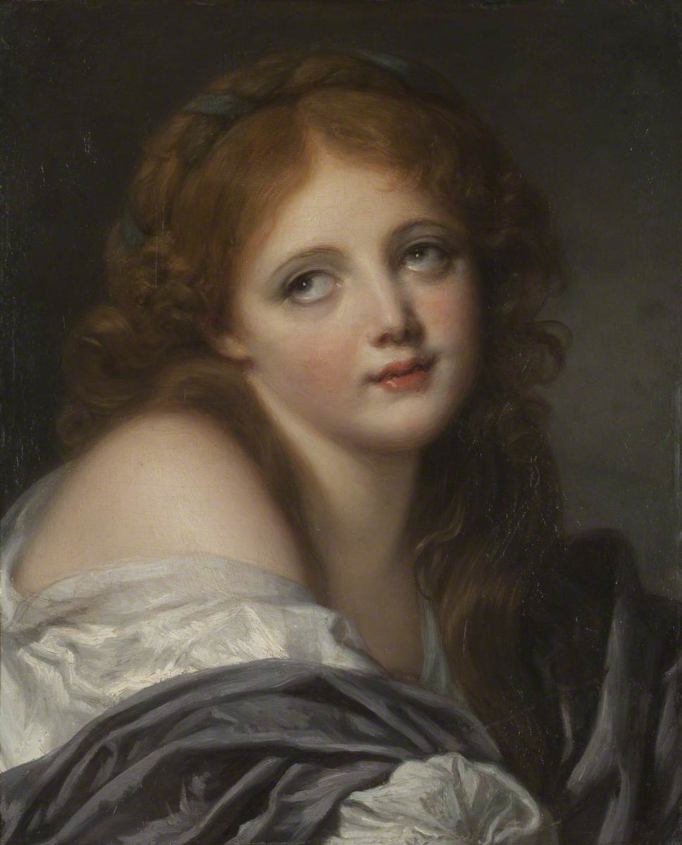 La tête d'une fille - Jean-Baptiste Greuze image 1 reproduction de peinture à l’huile