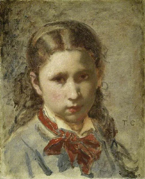 La tête d'une fille - Thomas Couture image 1 reproduction artisanale de tableau