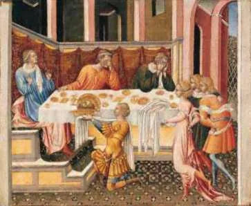 La tête de Jean-Baptiste fut apportée à Hérode. - Giovanni di Paolo image 1 copie peinte à la main à l’huile