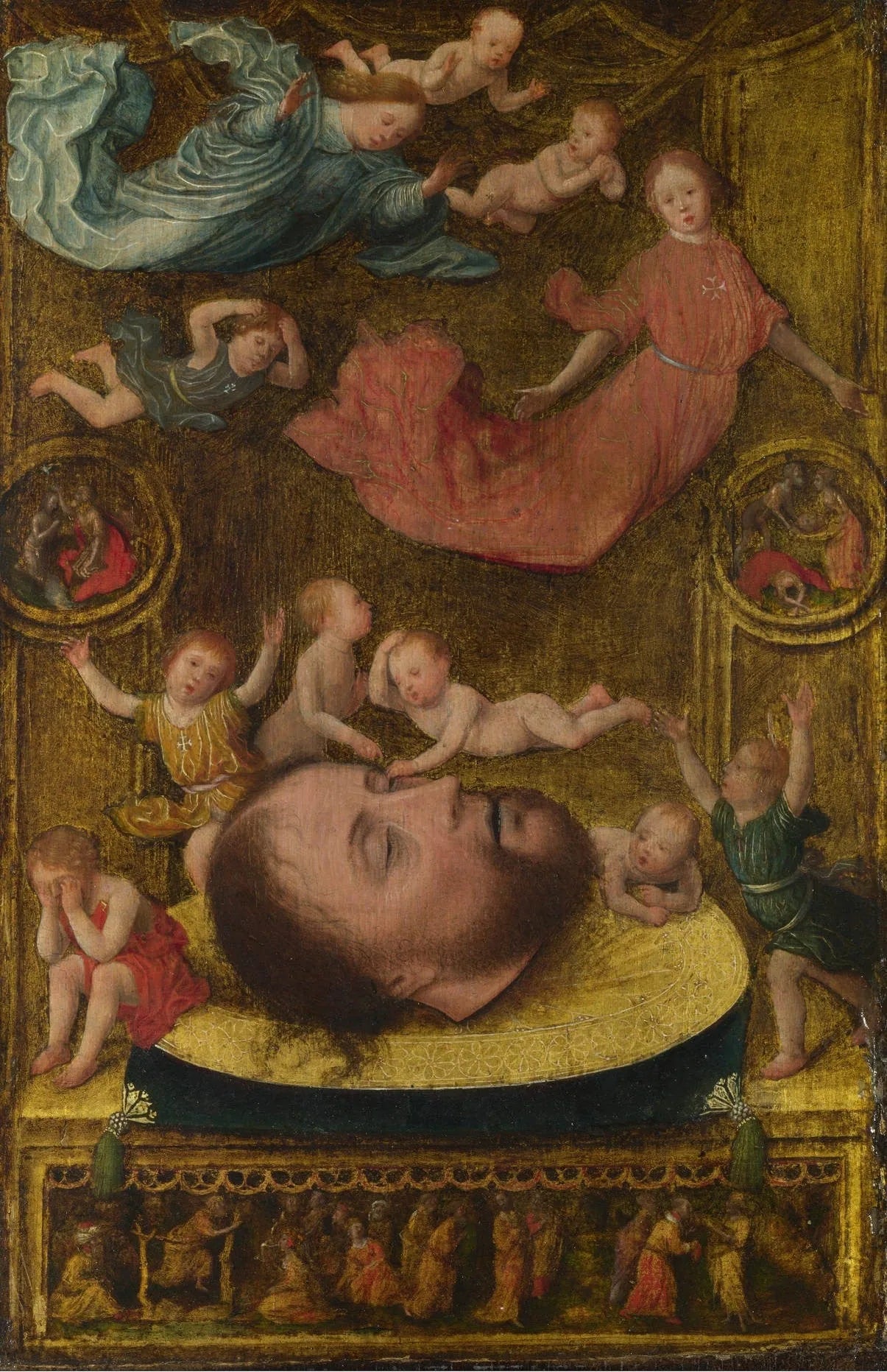 La tête de saint Jean-Baptiste - Jan Mostaert image 1 copie de tableau peinte à la main