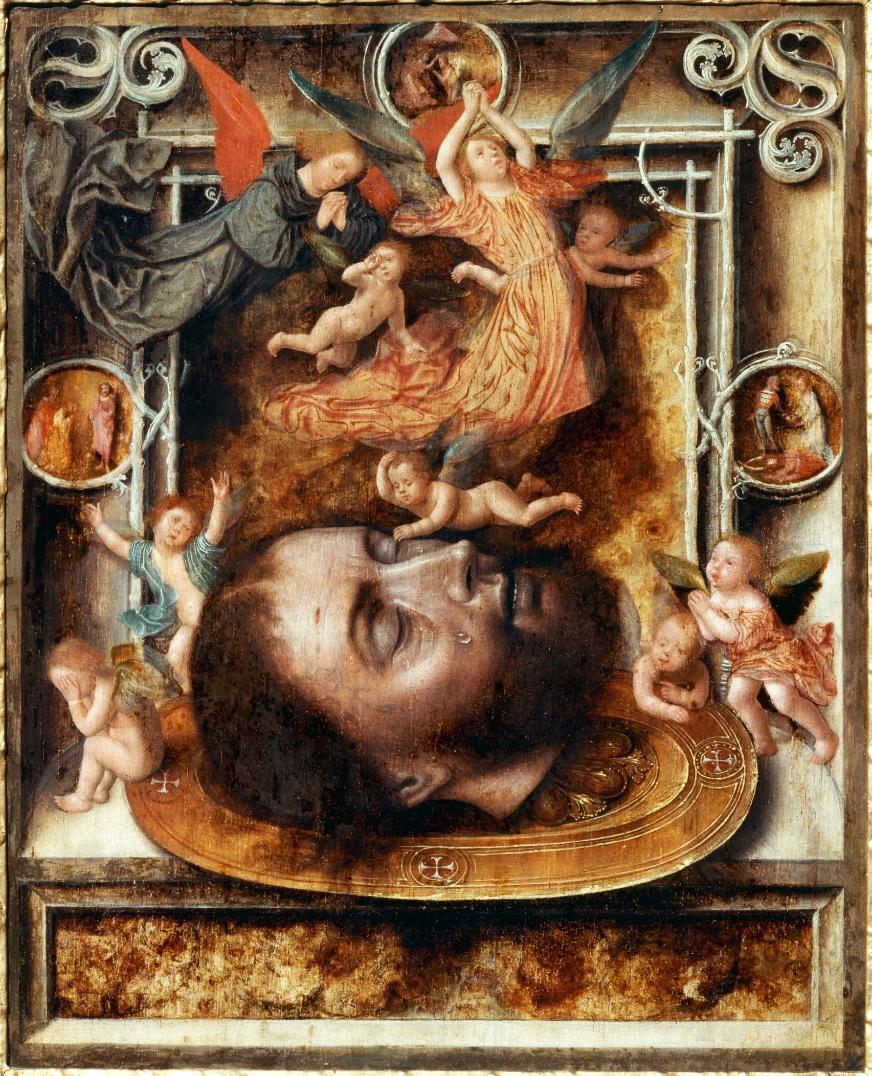 La tête de saint Jean-Baptiste - Jan Mostaert image 1 reproduction artisanale de tableau