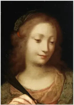 La tête de sainte Catherine la Martyre - Antonio da Correggio
