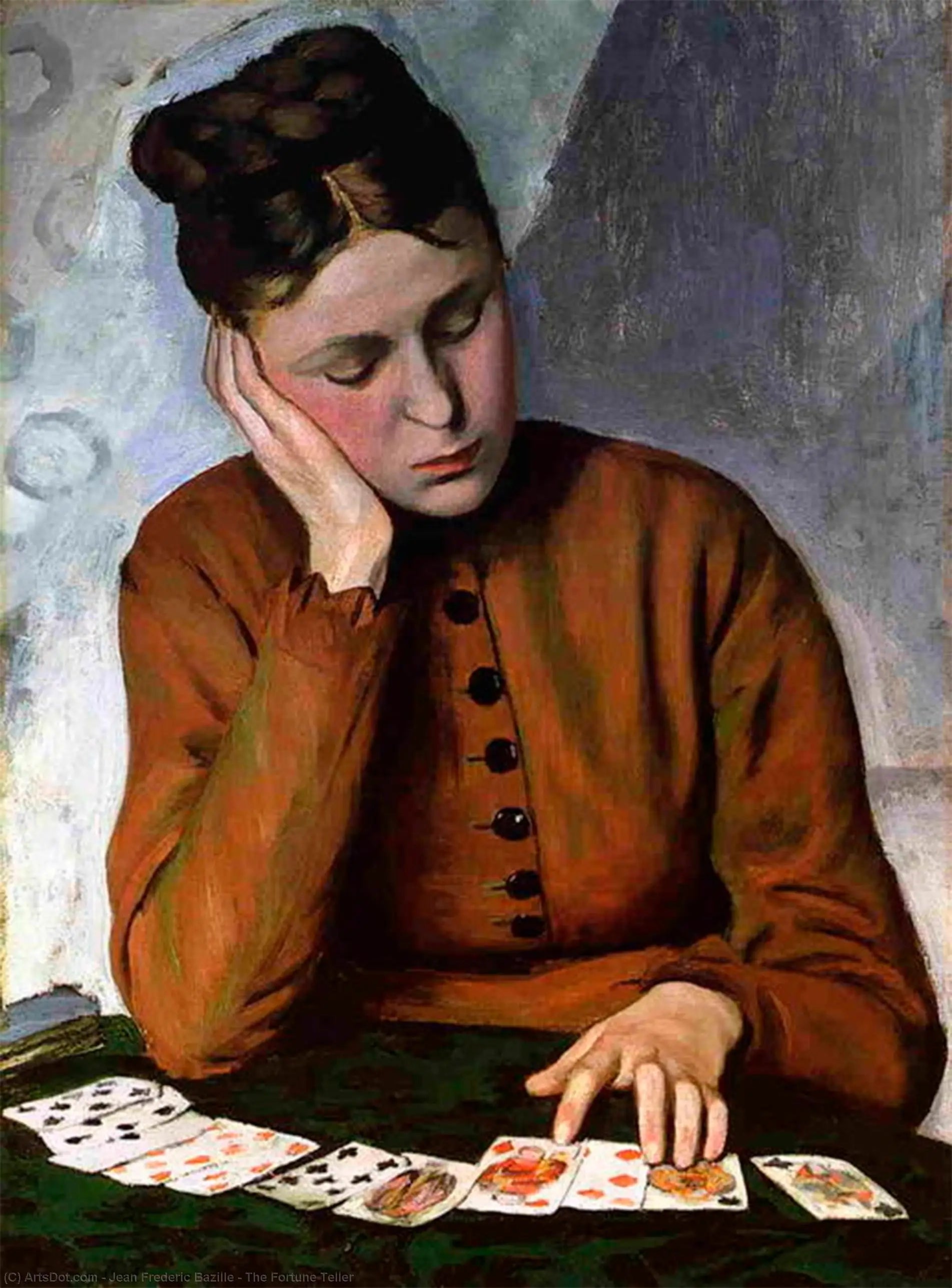 La Tireuse de cartes - Frédéric Bazille image 1 reproduction artisanale de tableau