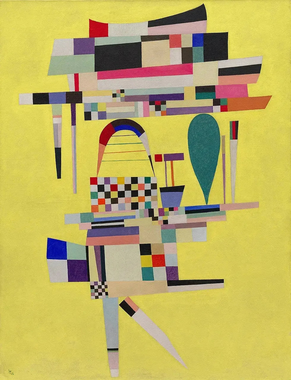 La Toile jaune - Vassily Kandinsky image 1 copie de tableau peinte à la main