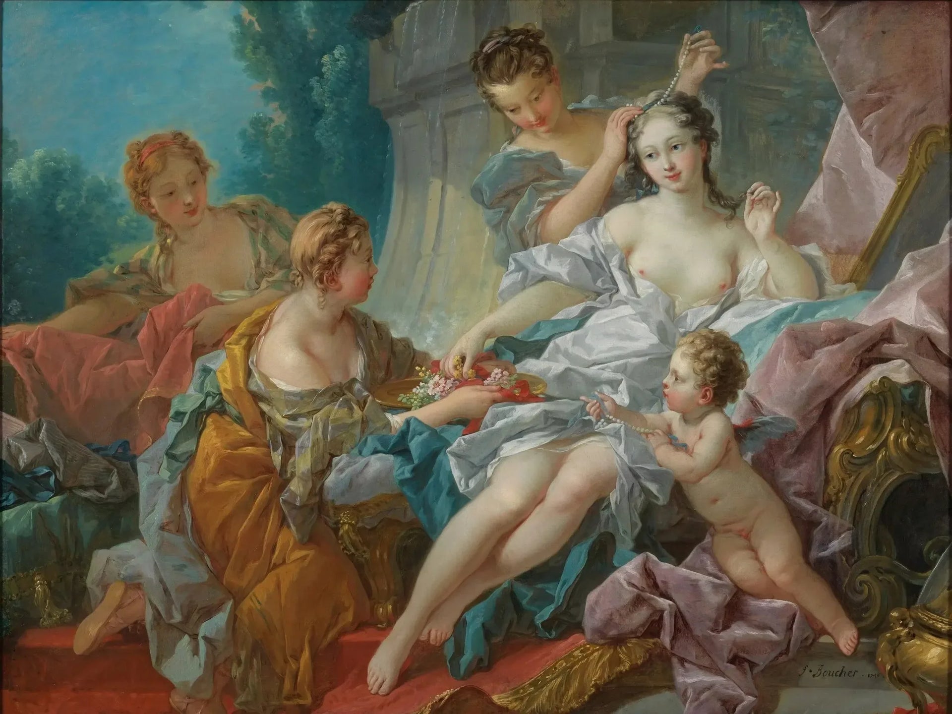 La Toilette de Vénus - François Boucher image 1 copie de tableau peinte à la main