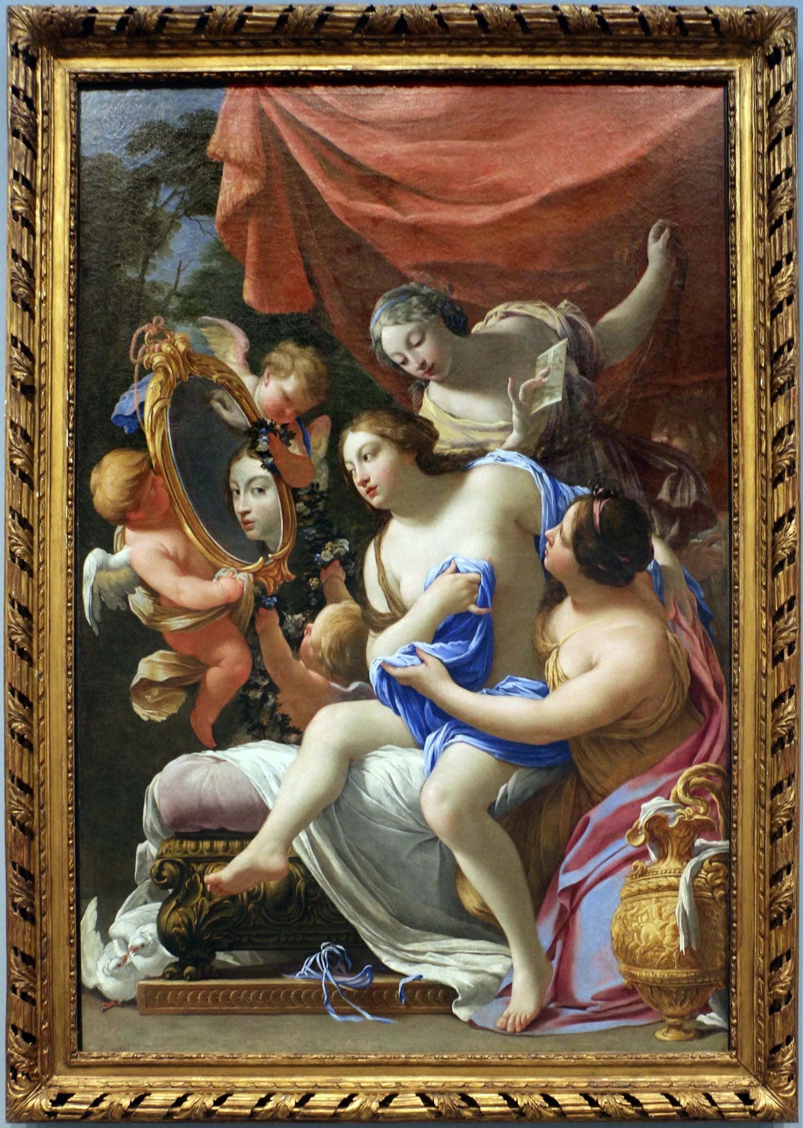 La toilette de Vénus - Simon Vouet image 1 copie de tableau peinte à la main