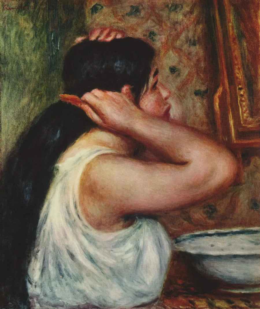 La Toilette : femme se peignant - Pierre-Auguste Renoir