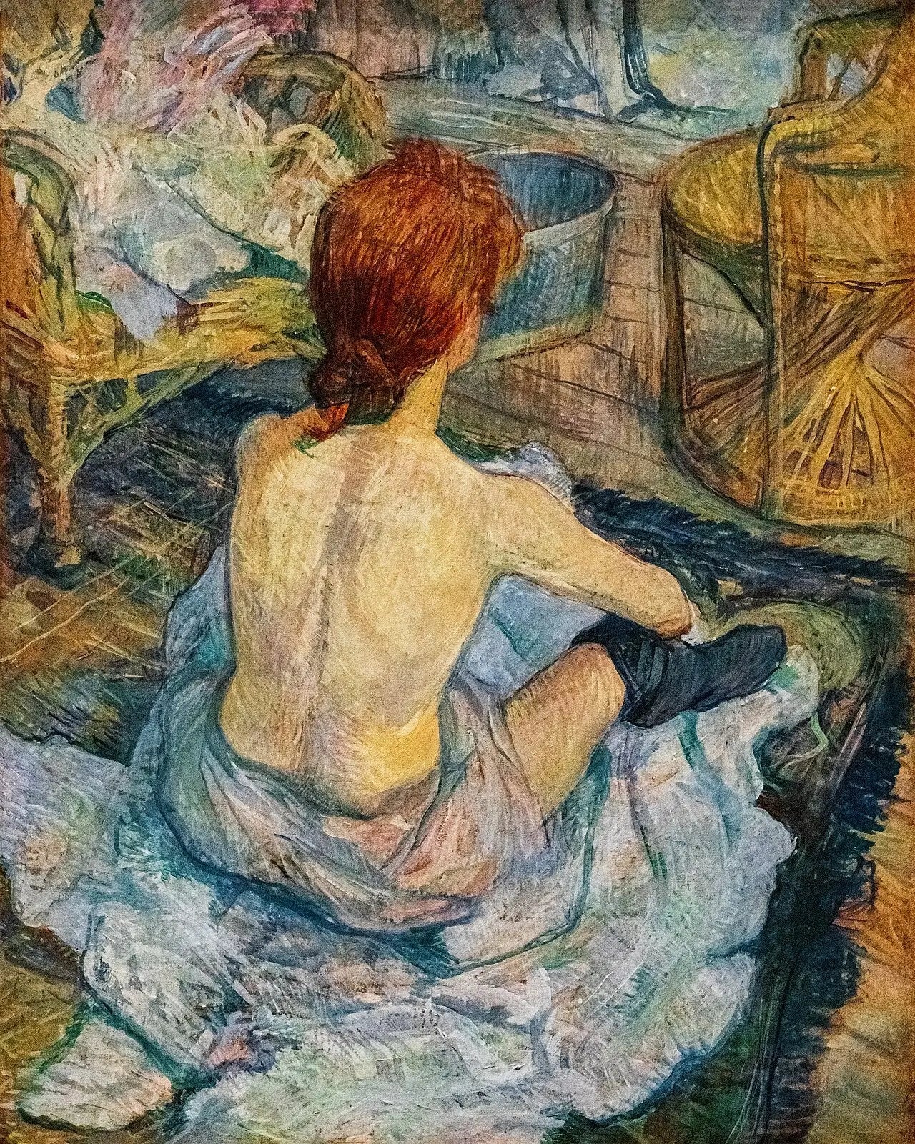La Toilette - Henri de Toulouse-Lautrec image 1 copie de tableau peinte à la main