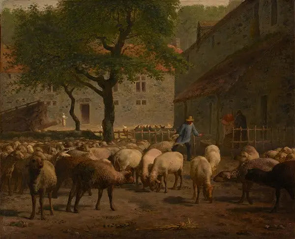 La Tonte des moutons - Jean-François Millet image 1 reproduction réalisée par Alpha Reproduction
