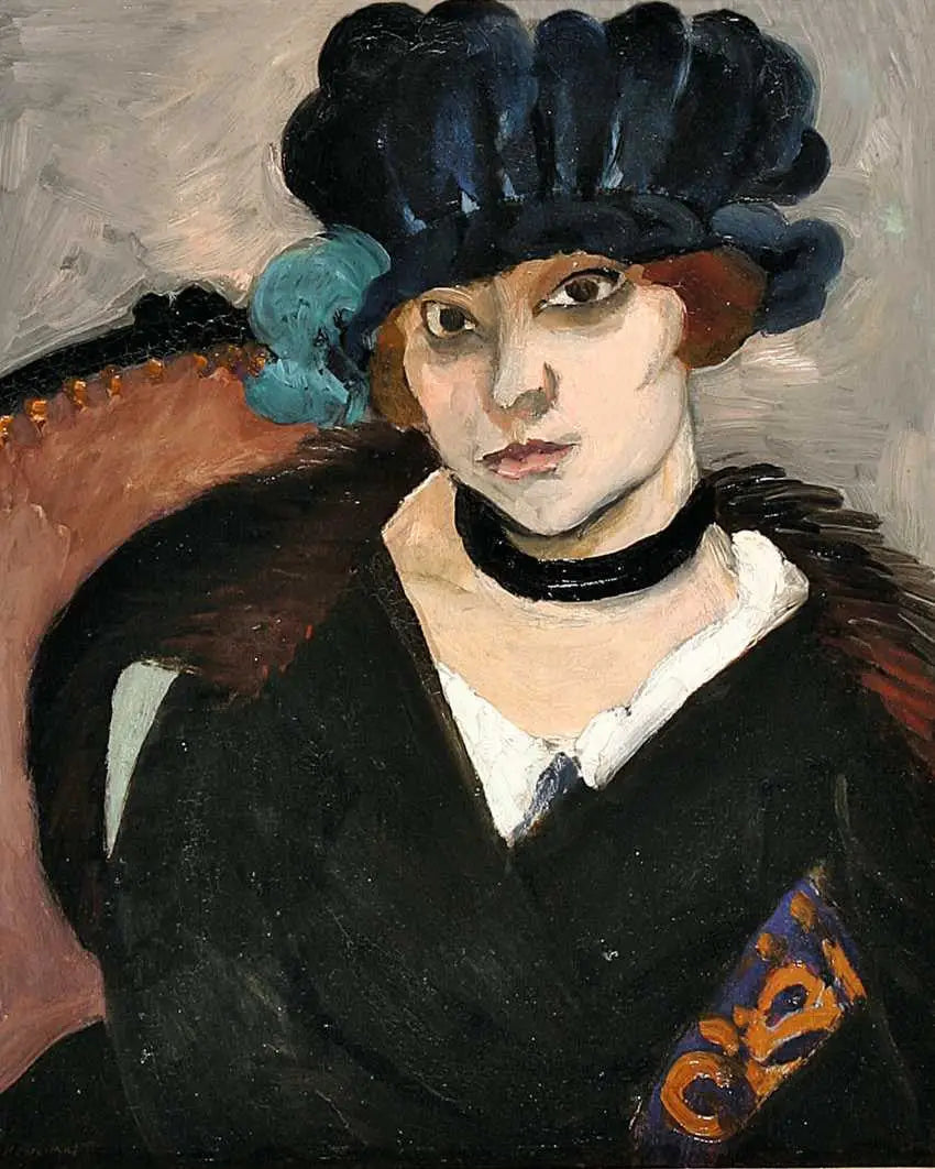 La toque de velours noir - Henri Matisse image 1 copie de tableau peinte à la main